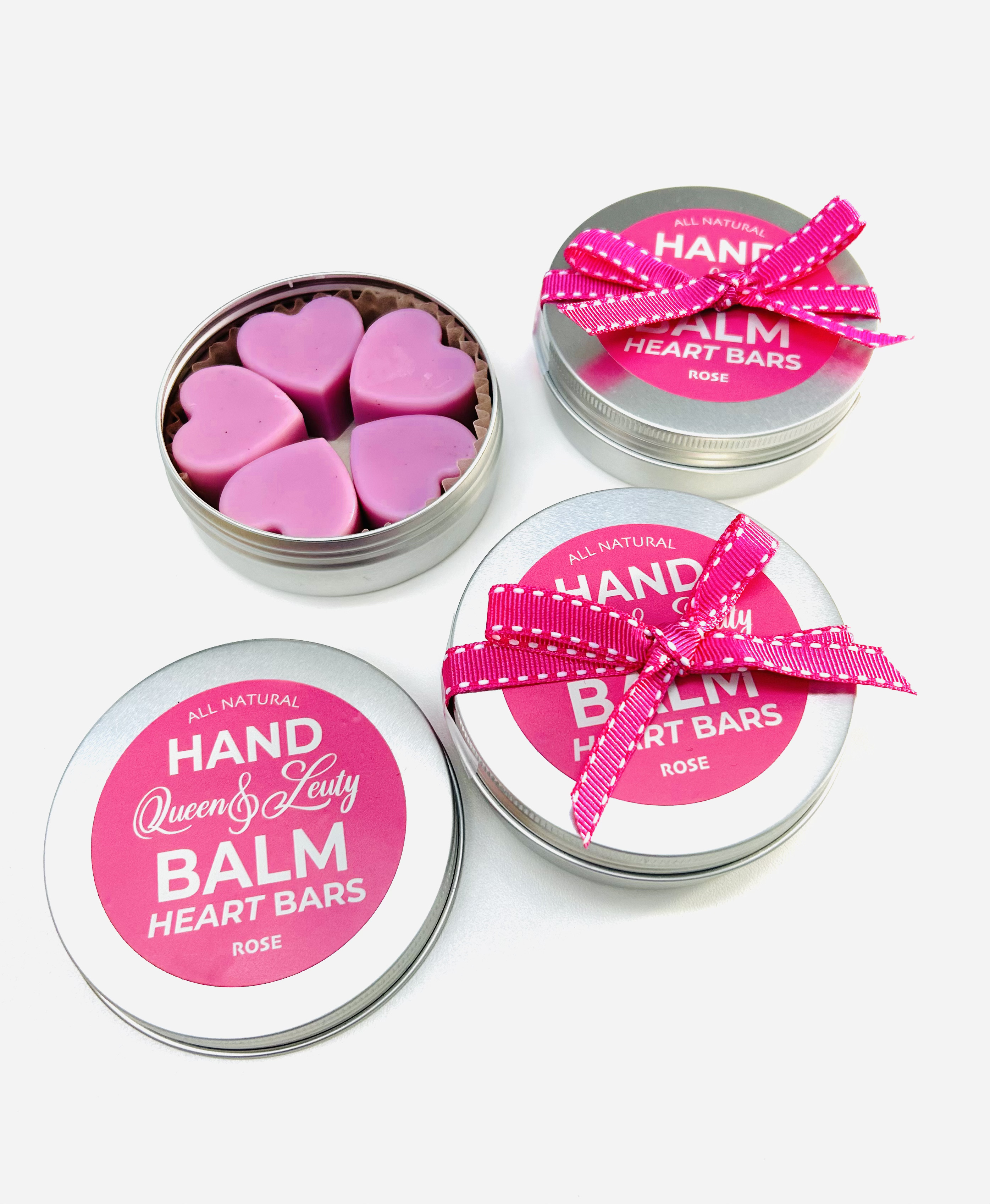 Handmade moisturizing hand lotion bars, heart shaped for Valentines