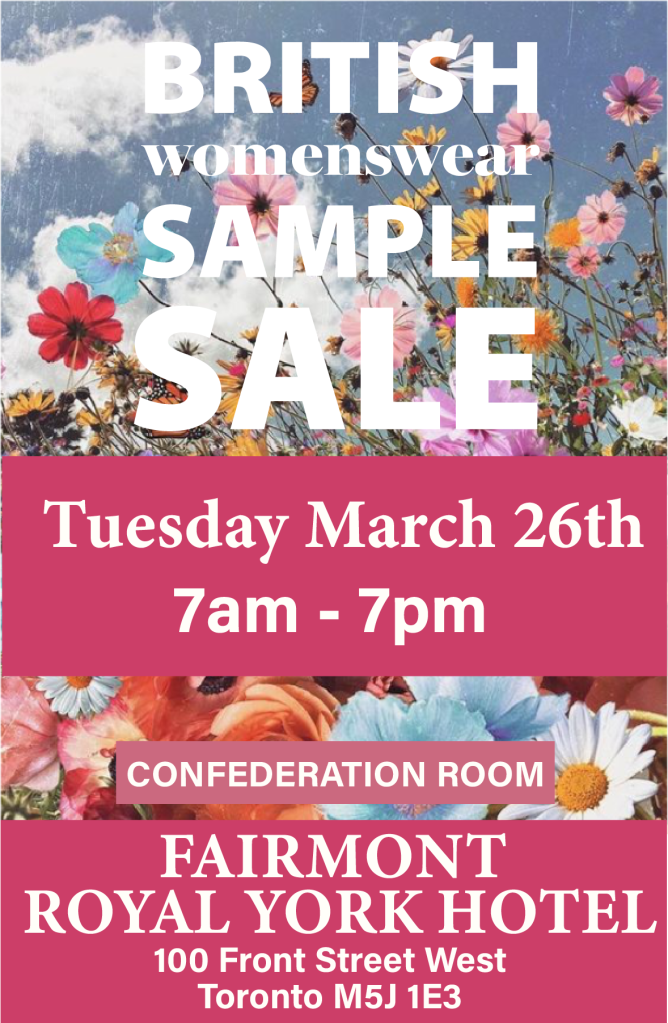 Toronto fashion sales
Toronto sample sales
Fashion sample sales