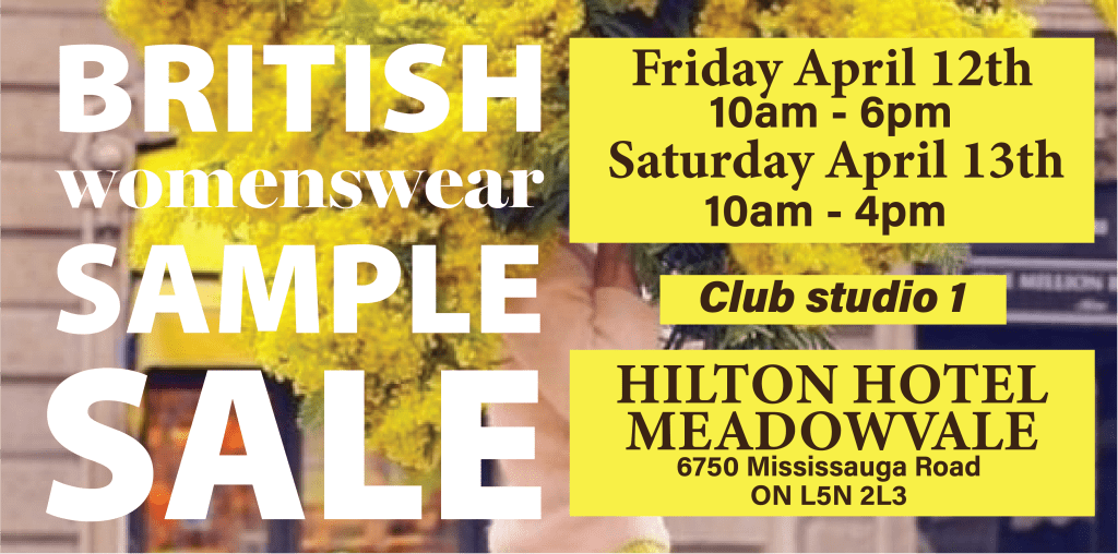 Fashion sale Mississauga
Women's fashion Sale
Fashion Sample sales Mississauga
Fashion events Mississauga